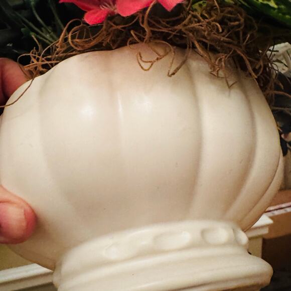 Silk Flower Arrangement in Ceramic Vase Made in USA - Picture 5 of 5